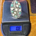 White Buffalo Turquoise Blue Moon Turquoise Sterling Silver Ring Size 7 Photo 8