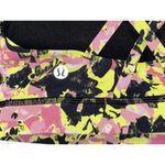 Lululemon NEW  Energy Bra Yellow Black Floral Luxtreme Racerback Sports Bra Sz 4 Photo 2