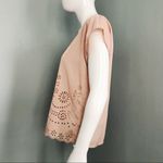 Forever 21 Scalloped Laser Cut Top in Blush Pink | Size S Photo 1