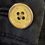 MICHAEL Michael Kors Skinny Black Pants with Gold Tone Hardware Photo 1