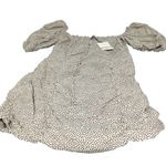 ZARA Women Black White Polka Dot Off Shoulder Ruffle Puff Sleeve Dress Size XL Photo 0