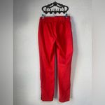 Soft Surroundings  red elastic waist jeans with snaps down the leg‎ seams Photo 1