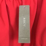 J.Crew NWT  Women’s Red Keyhole Bow Puff Sleeve Elasticized Neckline Crop Blouse Photo 4