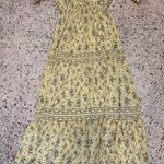 Max Studio  Flowy Ruffle Collar Tiered Yellow Floral Maxi Dress  medium Photo 0