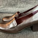 Etienne Aigner  Brown Chunky Heel Loafers Size 9M Photo 1