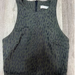 Bec & Bridge Bec & Bridge Sleeveless Top Leopard Print Green Crop Tank Size 4 Photo 0