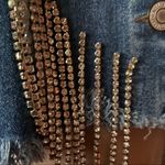 Labijou rhinestone fringe cropped denim jacket Photo 5