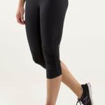 Lululemon Cropped Legging 6 Run For Your Life Black & Gray Ruched Detail Photo 8