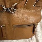 Cole Haan Brown Cognac Pebbled Leather Double Handle Handbag Tan Photo 8