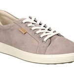 Ecco  Women's Soft VII Leather Lace Up Comfort Sneakers Gray Size 9 Photo 0