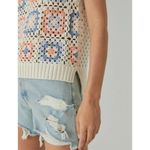 Lucky Brand ✨ Crochet Geo Sweater Sz Medium Tank✨ Photo 3