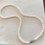 Beautiful Vtg Hawaii Puka Shell Silver Tone Clasp choker necklace unisex Photo 2