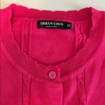 Urban Coco Cable Knit Cardigan Sweater Hot Pink Size Medium Photo 4