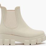 Jeffrey Campbell  Platform Lug Rainboots Chelsea Boot Cream Photo 3