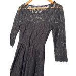 Free People Floral Embroidered Mesh Lace Mini Dress Black S Photo 5