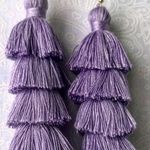 Purple Tassel Earrings Photo 0