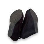 Shi by Journeys Black Lace Up Wedge Faux Suede Booties Sz 5 Photo 7