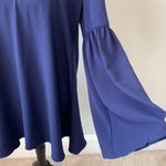 TCEC  Navy Bell Sleeve V Neck Pullover Mini Dress Sz L Photo 1