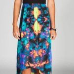 Hurley Sheila Strapless High Low Neon Tie-dye Print Dress Photo 0