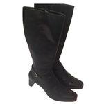 Austin tall leatherr black heeled boots buckle detailing size 9 N Photo 1