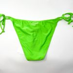Ganni Solid Lime Green String Tie Bikini Bottoms Photo 3