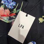 LPA  Button Up Midi Dress in Midnight Roses Medium Photo 5