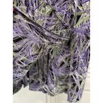 Dress Barn Purple/Green Abstract Chiffon Short Sleeve V Neck Blouse Size 18/20 Photo 3