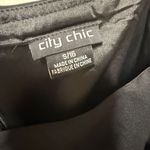 City Chic Black Flirtation Drape Midi Dress Size 16 Photo 7