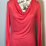 TIFFANY & GREY CORAL FITTED SLOUCH LONG SLEEVE LIGHTWEIGHT TOP SIZE MED Orange Photo 1