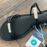 Universal Threads Universal Thread sandal two band slide black gold New Size 8 Photo 2