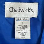 Chadwick's Women’s  Linen Ponte Sleeveless Sheath Lined Dress‎ Size 8 Blue Photo 1