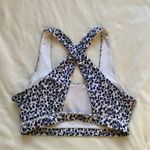 navy blue and white floral sports bra Photo 3