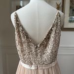 Anthropologie  BHLDN Avery Nude Blush Formal Dress Gown $250 16 Photo 8