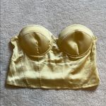 Princess Polly  Light Yellow Bustier Crop Top Photo 4