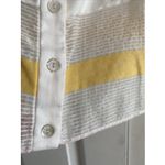 Flagpole NYC Womens Large Sheer Stripe Melissa Crop Top Euro Resort Sheer Clean White Photo 3