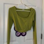 Garage  Top Crop Long Sleeve Green Photo 0