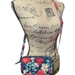 LUG Quilted RFID Convertible Crossbody Coupe 2 NWOT Travel Vacation Floral Print Blue Photo 0