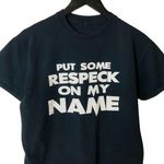 Urban Outfitters Put Some Respeck On My Name T Shirt Statement Double Sided Graphic Tee M Photo 0