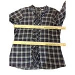 Eddie Bauer Flannel Blouse Women’s XL Used Button Front Roll Tab Arms Photo 8