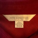 Petite Sophisticate  Rich Red Button-Down Shirt L LP Photo 5