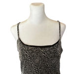 Planet Gold Black Shimmering Metallic Slip Dress Size L Photo 4