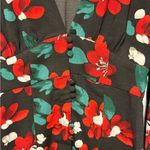 Urban Outfitters  Michelle Dress Plunging Neckline Floral Red Black Size Small Photo 7