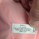 Vintage Shadowline Pink Nylon Floral Lace Lounge Wear Nightgown Size SMALL Soft Photo 2