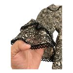 Chetta B VTG , Sherrie Bloom, Peter Novello black gold embroidered lace top S 4. Photo 4