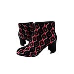 Stuart Weitzman  Bacari Tapestry Velvet Trim Ankle Boots Size 4 Photo 9