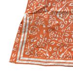 Gretchen Scott  Tunic Womens Sz XS Orange Floral Paisley Cotton Coastal Beach Photo 2