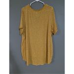Maurice's Yellow Striped Roll Cuff Short Sleeve High Low V Neck Top Size 2X Photo 4