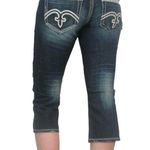 Rock Revival Alanis Capri Jeans Dark Wash FDL Y2K Denim Capri Womens Size 28 | 6 Photo 12