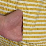 Anthropologie Vintage Y2K Leifsdottir Yellow Seersucker Skirt Size 8 Preppy Bow Photo 5