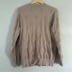 Cream Tan Crew Neck Sweater Lightweight Knit Casual Neutral Soft Comfy XL Photo 3